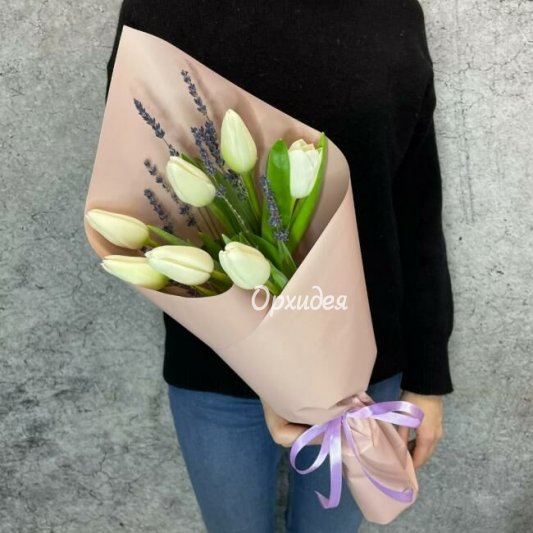 Букет &laquo;Белые тюльпаны&raquo;