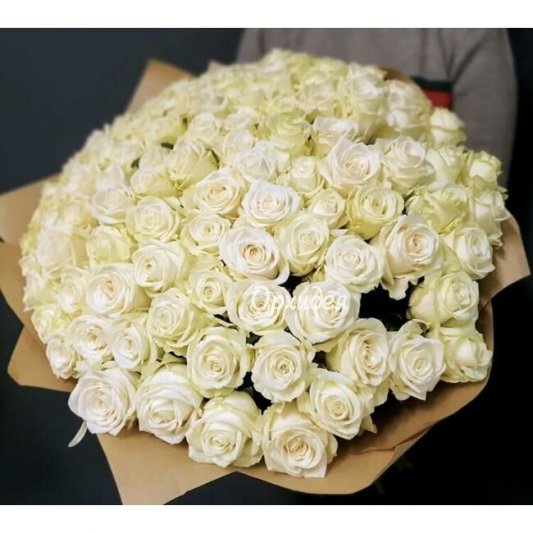 Букет из 101 белой розы