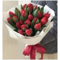 Букет из красных тюльпанов 21шт.