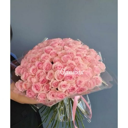 Букет из 101 розовой розы